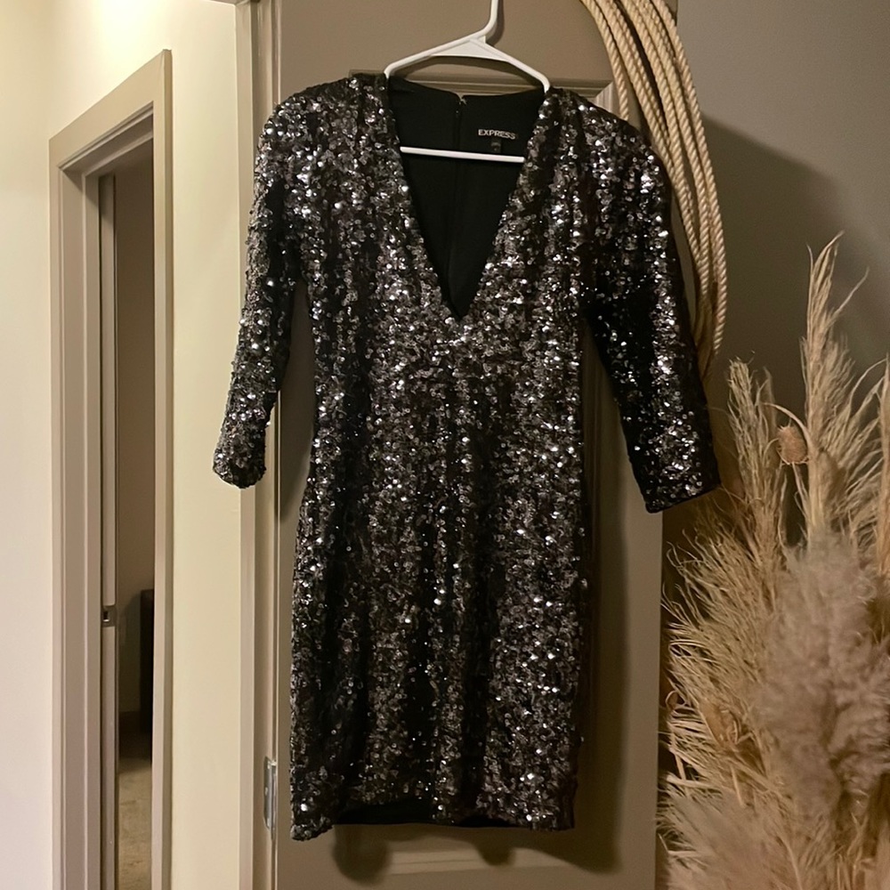 Express size 0 sequin mini dress